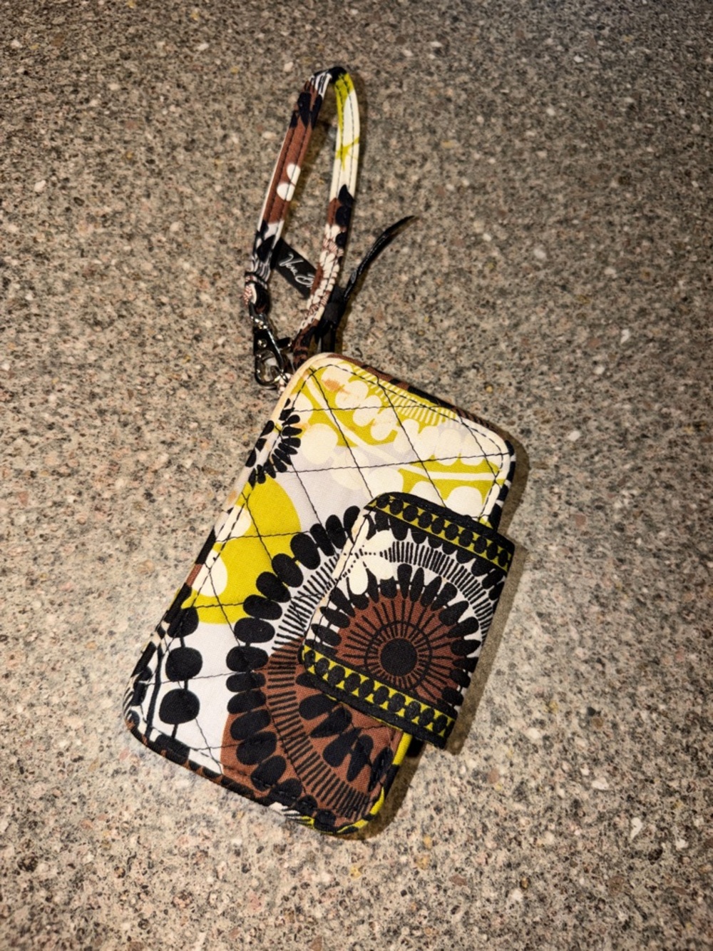 Vera Bradley Quilted Floral Wristlet